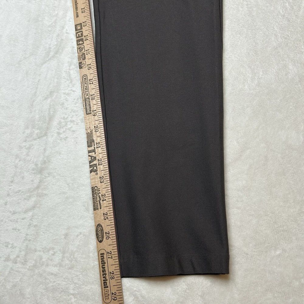 Eileen Fisher Womens Medium Taupe Crepe Straight Leg Elastic Waist Stretch Pants - Picture 7 of 8